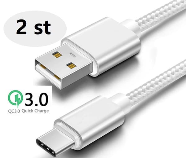 2 st super kvalitet 2 m usb-c|röd