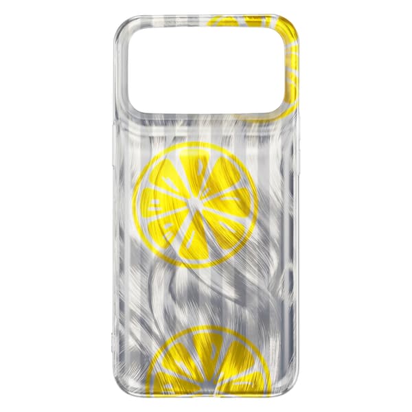 Ultrastyligt sommarfodral för iPhone 16 Pro Max 6,9\" citron