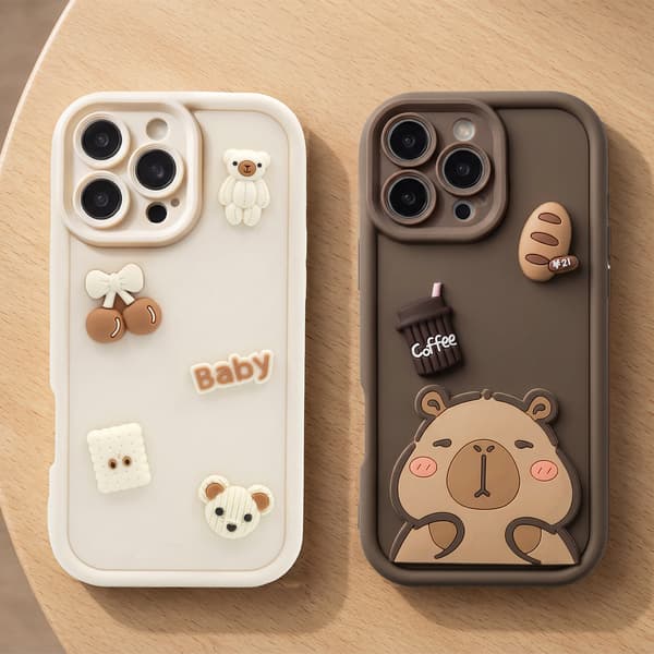 Ultra Trendigt 3D-skal för iPhone 16 Pro bear