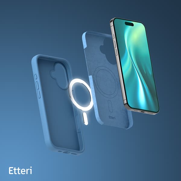 Etteri Silikon Mag skal för iPhone 16 Plus mörkblå