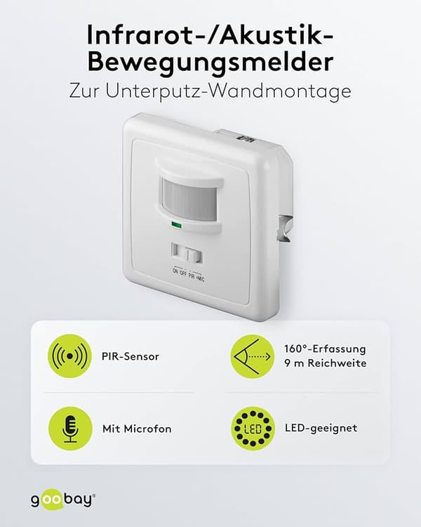 Goobay LED Natlys infraröd sensor