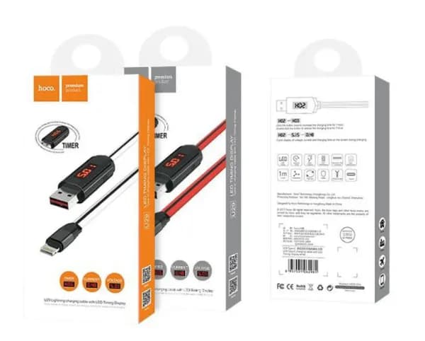 Hoco Lightning iPhone USB -kabel med LED -display timer