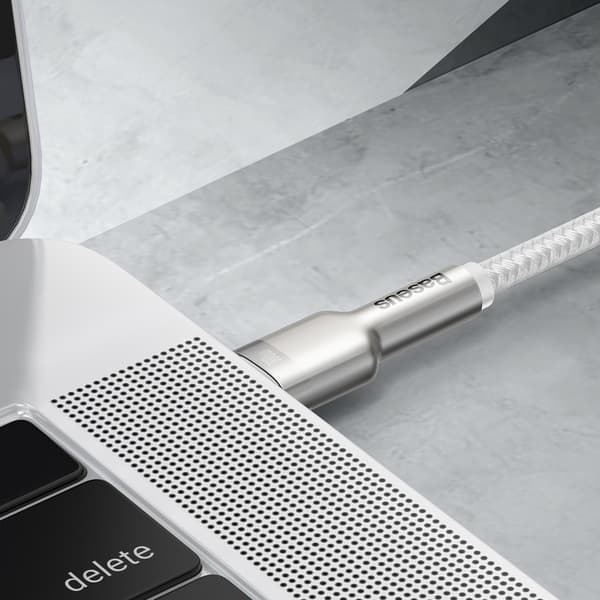 Baseus kabel Cafule Metal PD USB-C - USB-C 1,0 m vit 100W vit
