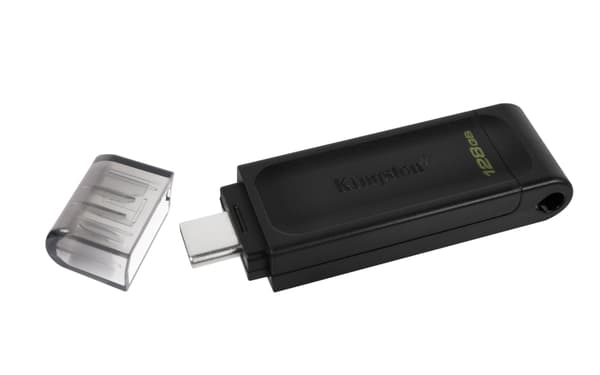 Kingston pendrive 128GB USB-C DT70 svart