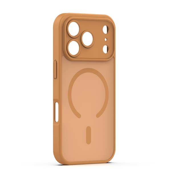 Mag Matt-fodral för iPhone 17 Pro Max 6,9\" / 18 Pro Max 6,9\" brun precisionshål
