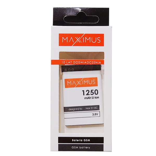 BATTERI MAXXIMUS NOKIA 3110C 1250mAh LI-ION BL-5C