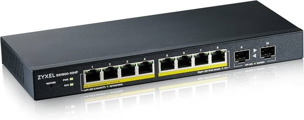 Zyxel GS1900-10HP Switch 8-porte Gigabit PoE+