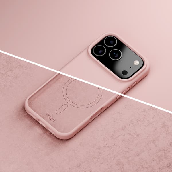 Etteri Silikon Mag-skal för iPhone 17 Pro Max / 18 Pro Max ljusrosa