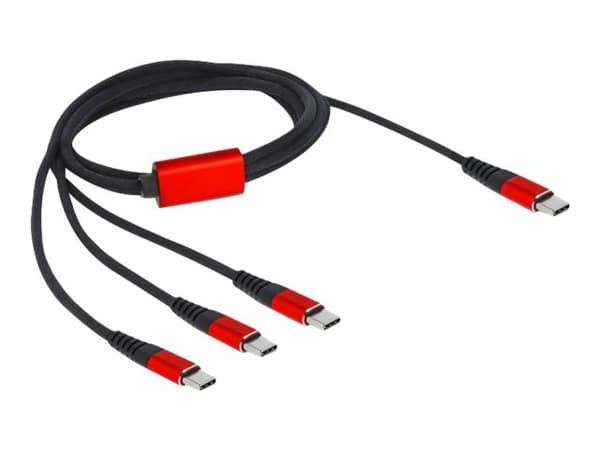 Delock USB Type-C kabel 1m svart röd