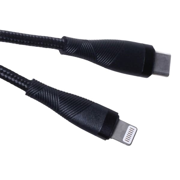Maxlife MXUC-08 kabel USB-C - Lightning 1,0 m 27W svart nylon svart