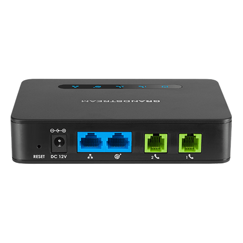 Grandstream HT812 VoIP-telefonadapter Ethernet Fast Ethernet Gigabit Ethernet svart