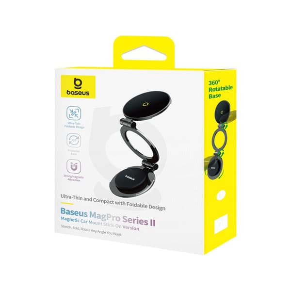 Baseus MagPro Series II Magnetiskt Bilfäste Stick-on Version Kosmisk Svart