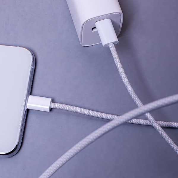 Maxlife MXUC-06-kabel USB-C - Lightning 1,0 m 20W grå nylon