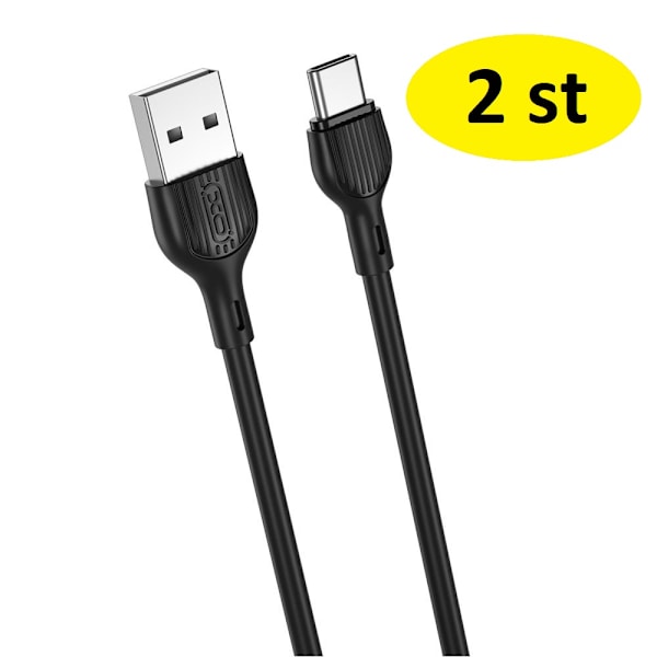 2 st 2m XO hög kvalitet usb-c kabel