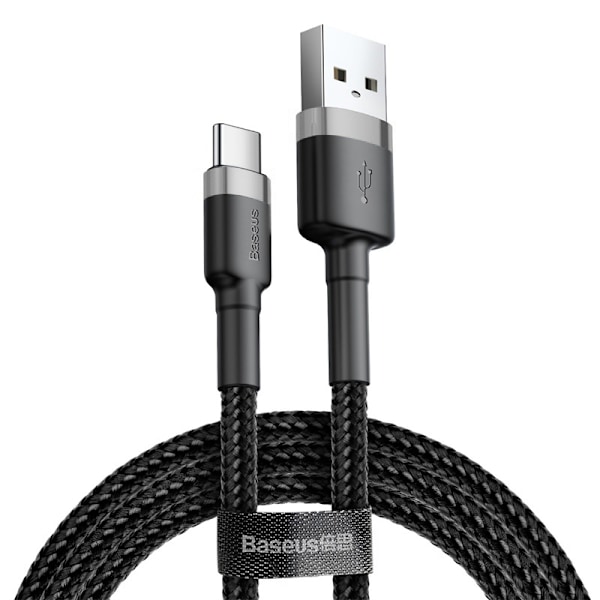 Baseus kabel Cafule USB - USB-C 3m 2A grå-svart