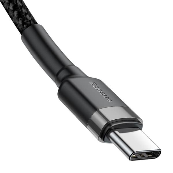 Baseus kabel Cafule PD 2 0 USB-C - USB-C 1,0m 3A grå-svart 60W svart