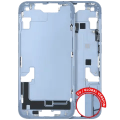 Mellanramshus med smådelar för iPhone 14 (EU / Global version) (Använd OEM-dragning: Klass B) (Blå)