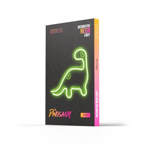 Neon LED-ljus DINOSAUR grön NNE01 Neolia