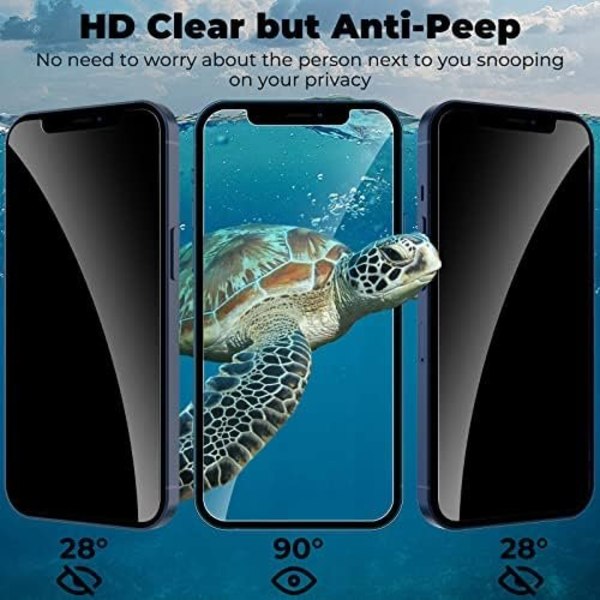 2-pack Sekretesskydd för iPhone 12/12 Pro beige