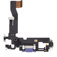 Laddningsport Flexkabel för iPhone 12 (Begagnad OEM-del) (Lila) lila
