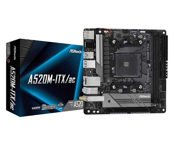 ASRock A520M-ITX/ac Mini ITX AM4 AMD A520