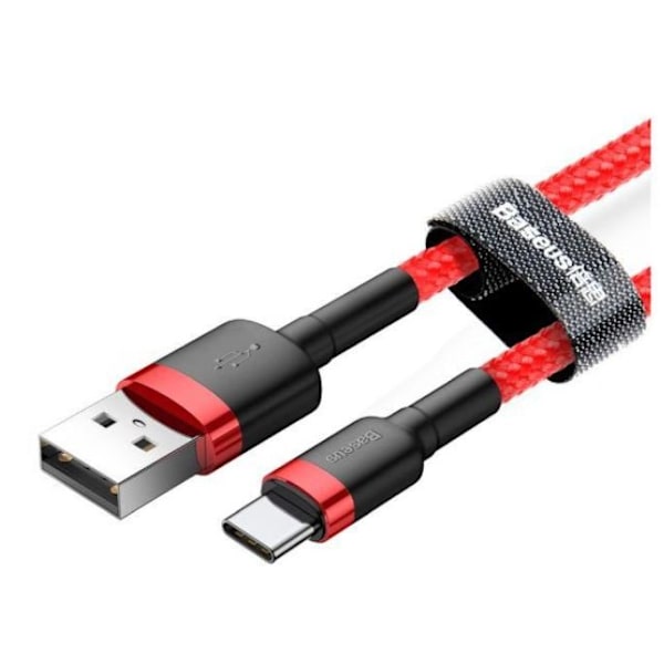 2M BASEUS USB-kabel - Type-C   röd svart