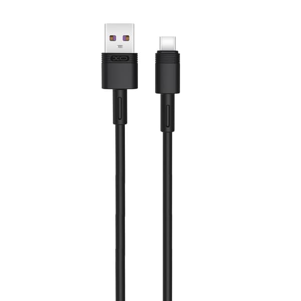 XO kabel NB-Q166 USB - USB-C 1,0 m 5A svart svart