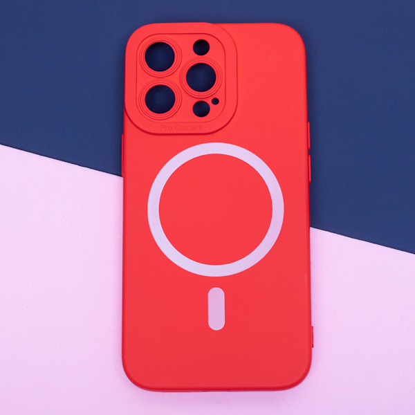 Silikon Mag-skal till iPhone 16 Plus 6,7\" röd
