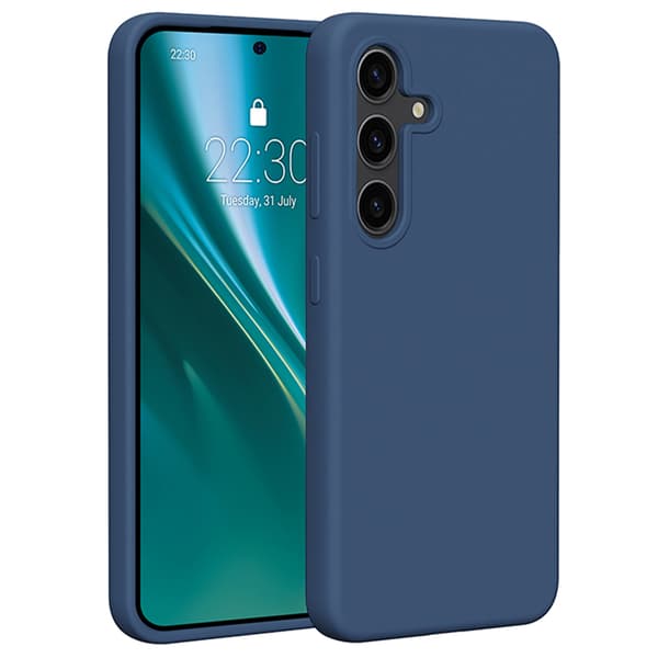 Etteri Silikonfodral till Samsung Galaxy S25 mörkblå