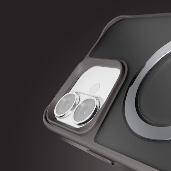 Etteri Matt Mag Ring-fodral för iPhone 16 grå grå