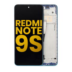 LCD-enhet med ram för Xiaomi Redmi Note 9S (renoverad) (Aurora Blue)