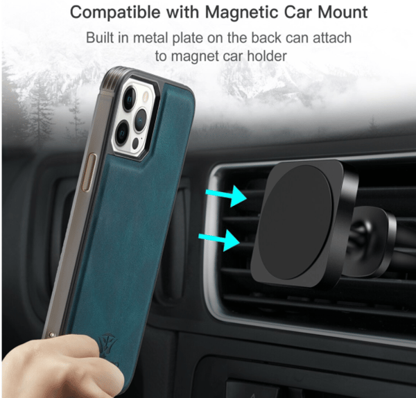 JEEHOOD 3i1vikbar Plånboksfodral för iPhone 13 – Röd