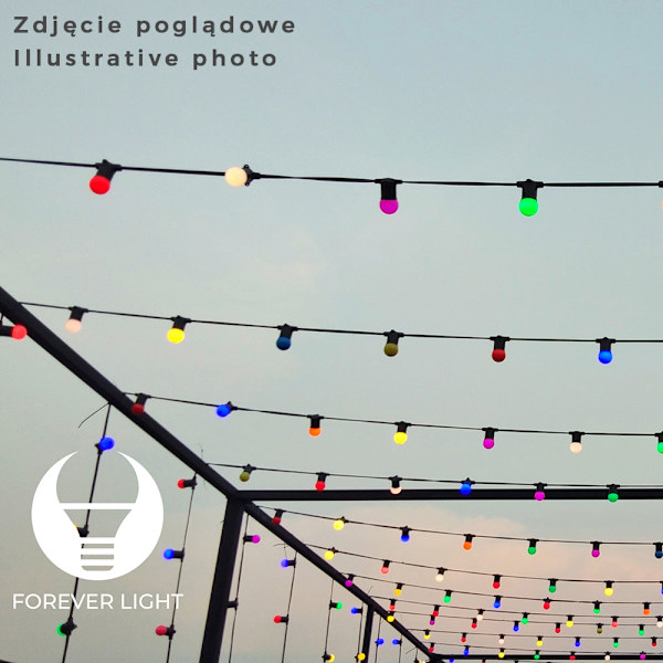 Forever Light LED-lampa E27 G45 2W 230v blå 5st