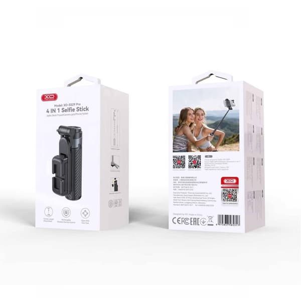 XO selfiepinne Bluetooth stativ SS29 svart 64cm svart