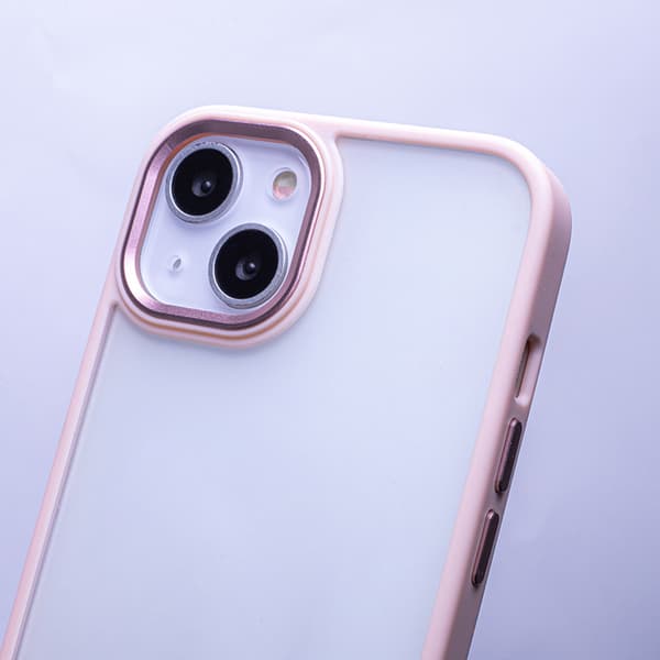 Satin Matt skal för iPhone 14 Pro rosa