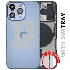 Bakre hölje med smådelar för iPhone 13 Pro (EU / Global version) (Begagnad OEM Pull: Grade B) (Sierra Blue) blå