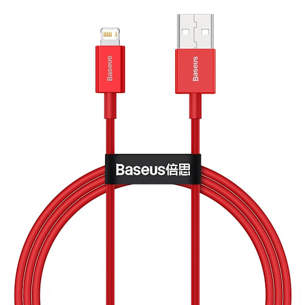 1 m Baseus cabel iphone|röd röd