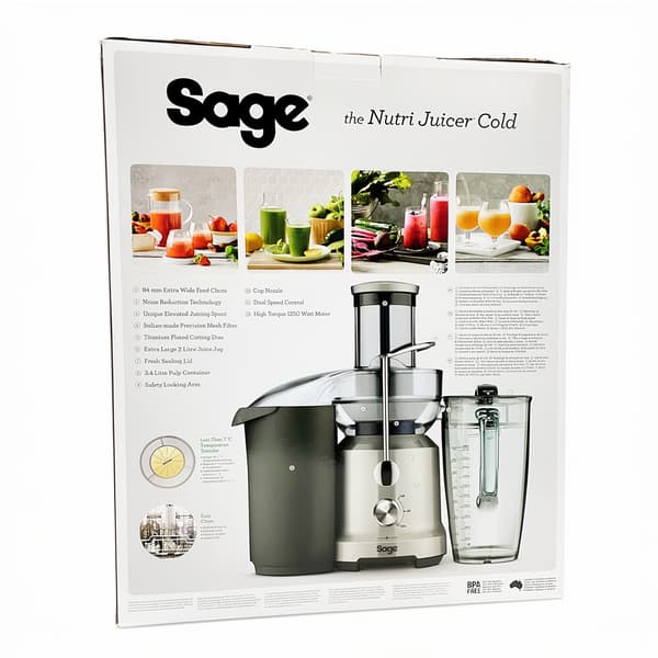 Sage SJE430SIL2CEU1 the Nutri Juicer Cold Saftpresser Silver silver