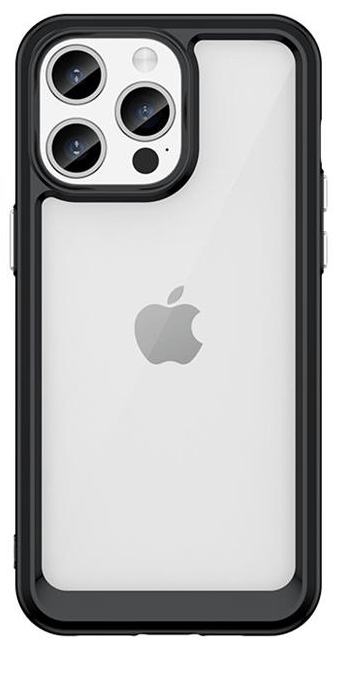 Baksilikon fodral för iPhone 15 – Svart svart