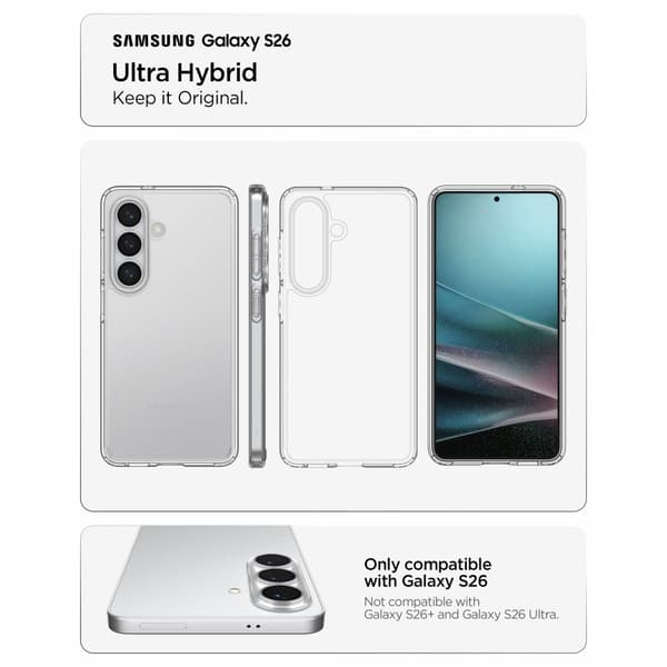 SPIGEN ULTRA HYBRID GALAXY S26 CRYSTAL transparent