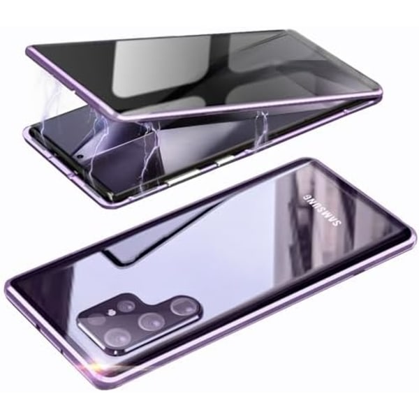sekretess doubelfodral för Samsung S24 plus lila lila