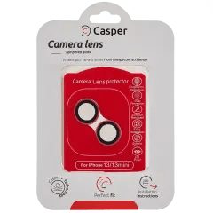 Casper kameralinsskydd för iPhone 13 / 13 Mini (röd) (klar)