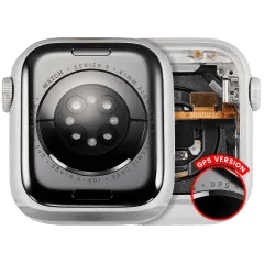 Höljesmontering kompatibel med Watch Series 9 (41MM) (Begagnad OEM-dragning: Klass A) (GPS-version) (Aluminium/Silver) silver