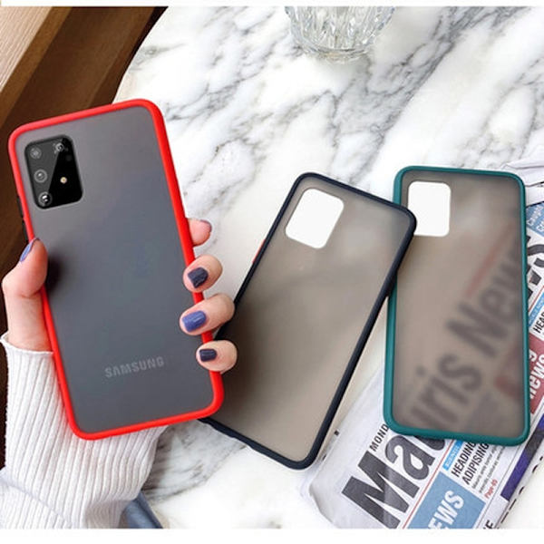 Genomskinligt Matt fodral För Samsung a22 röd