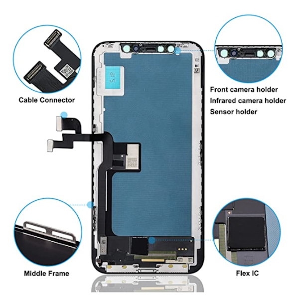 ersättnings skärm för iphone X OLED