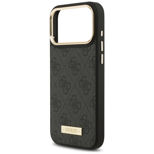 Guess 4G Logo Plate MagSafe fodral för iPhone 17 Pro Max svart