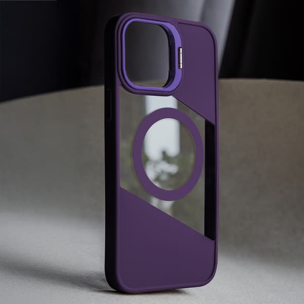 Fusion Mag skal för iPhone 16 lila