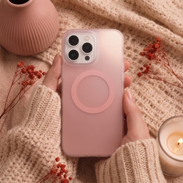 Tecto Shield Mistiq Mag skal för iPhone 15 rosa