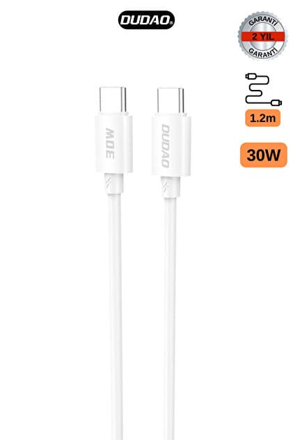 Dudao L4C USB-C to USB-C 1.2m vit
