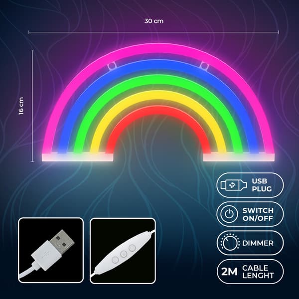 Neon LED Lamp RAINBOW 5 colors FLNE14X Forever Light